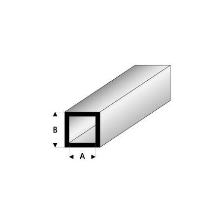 Styrene profile - Square tube