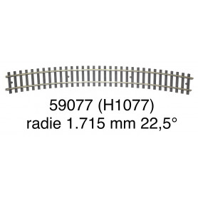 59077 Märklin curve track radius 1.715 mm 22,5° - gauge 1-second hand