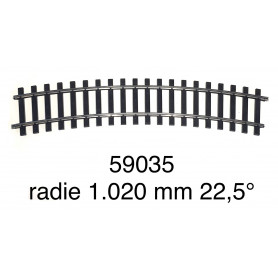 59035 Märklin curve track radius 1.020 mm 22,5° - gauge 1-second hand