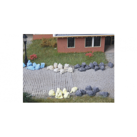 1:87 bags antracit/blue/yellow/beige, 50+50+50+50x