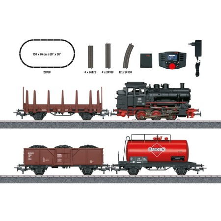 Märklin 29890 - Dig. -Startsats, godståg med ånglok.