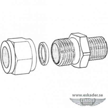 Union - pipe/thread, with ring