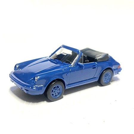 Porsche 911 Cab, Blue - Wiking (H0)