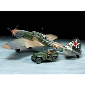 Tamiya 25212, ILYUSHIN IL-2 SHTURMOVIK & GAZ-67B SET, kit scale 1/48