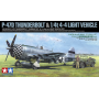 Tamiya 25214, Republic P-47D Thunderbolt® "Bubbletop" & 1/4-ton 4x4 Light Vehicle Set, byggsats skala 1/48