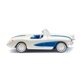 Chevrolet Corvette, Vit/Blå - Wiking (H0)