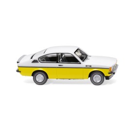 Opel Kadett C Coupé GT/E - Gul/Vit - Wiking (H0)