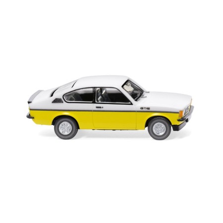 Opel Kadett C Coupé GT/E - Gul/Vit - Wiking (H0)