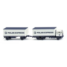 Volvo F88, Lastbil med släp "POLAR-EXPRESS"  - Wiking (H0)