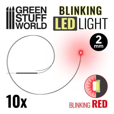 Blinkande LED 2 mm - Röd - GSW 3650