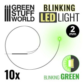 Blinkande LED 2 mm - Grön - GSW 3651