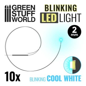 Blinkande LED 2 mm - Kallvit - GSW 3652