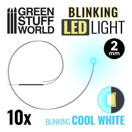 Blinking LED 2 mm - Cold white - GSW 3652