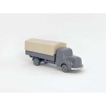 Wiking 159/5DE - Grey MB 3500 flat bed truck - Retro H0