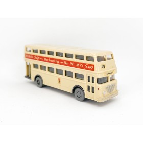 Wiking 1162/1F - Beige double decker bus - Retro H0