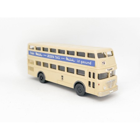 Wiking 1163/1A - Beige double decker bus - Retro H0