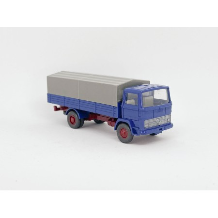 Wiking 631/1A - Dark blue truck with flat bed, MB 1317 - Retro H0