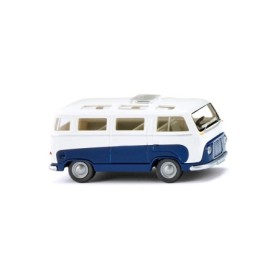 Ford FK 1000, Panorama Bus, White/Blue - Wiking (H0)