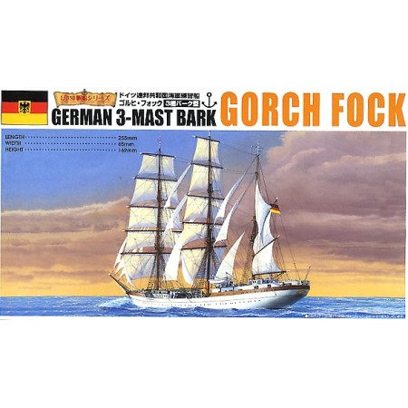 Gorch Fock, 3-mastad bark, byggsats skala 1:350