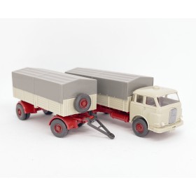 Wiking 633/2 - Grey MAN 10.230 Truck with trailer - Retro H0