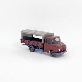 Wiking 603/1D - Red-brown/Blue Opel Flat bed truck - Retro H0