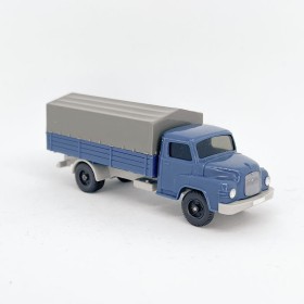 Wiking 607/3D - Blue MAN Flat bed truck - Retro H0