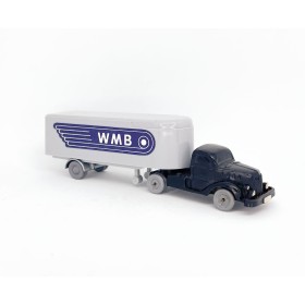 Wiking 193/2BO - Black truck with grey trailer - Retro H0