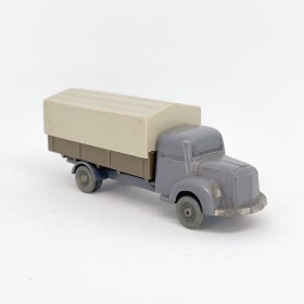 Wiking 159/2DG - Grey/Brown MB 3500 flat bed truck - Retro H0