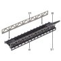 Faller 282901- 4 Straight track beds, scale 1:220