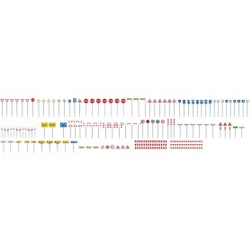 Faller 272449- Trafikskyltar -set, skala 1:160