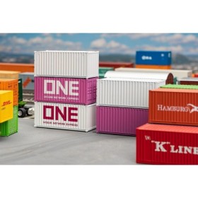 Faller 182052- ONE 20' Container, set med 5, skala 1:87