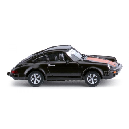 Porsche 911 SC, Svart med orange dekor - Wiking (H0)