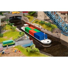 Faller 131013- River freighter with containers, scale 1:87