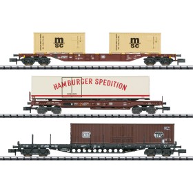 Minitrix 18702, Container Serv. Frght Car Set (N)