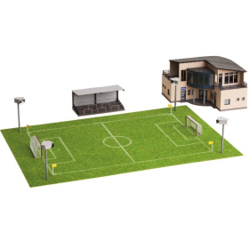 Football Pitch w. club house incl. figures- 66830