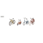 Bicycles Modern, 4 pcs