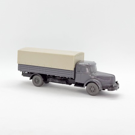 Wiking 163/1E - Grey Krupp-Titan Flat bed truck - Retro H0