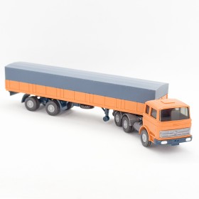 Wiking 735/1AA - Orange MB 2223 Semi-truck-trailer - Retro H0