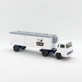 Wiking 809/1A - White Magirus 100 D7 Fridged semi trailer truck - Retro H0