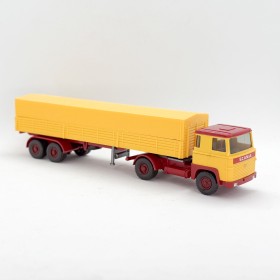 Wiking 736/1A - Yellow Scania 110 Semi-truck-trailer - Retro H0