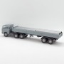 Wiking 757/3B - Blue-grey Magirus 235 D Semi-trailer-truck loaded with pipes - Retro H0