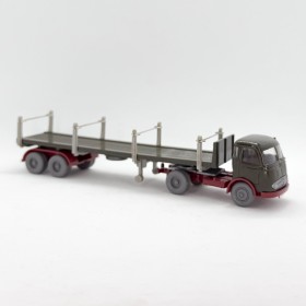 Wiking 754/2 - Dark green Pullman semi truck trailer with poles - Retro H0