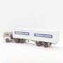 Wiking 879/2 - Brown/Beige Hanomag Henschel Container-semi-truck-trailer - Retro H0