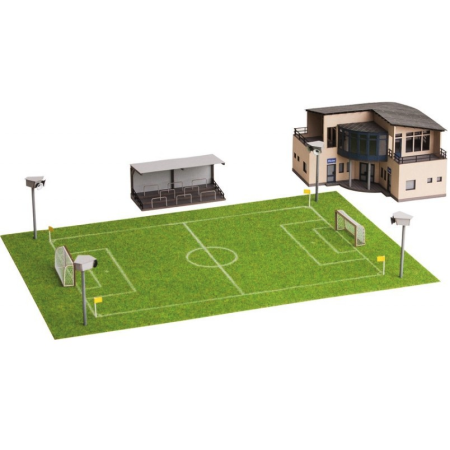Football Pitch w. club house incl. figures- 66830